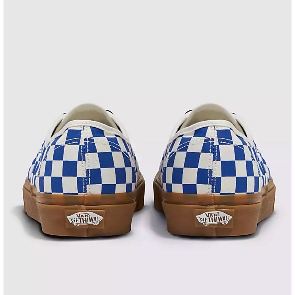 NEW Vans Authentic Checkerboard Blue/White Sneakers Men’s Size 6.5 - Picture 4 of 7